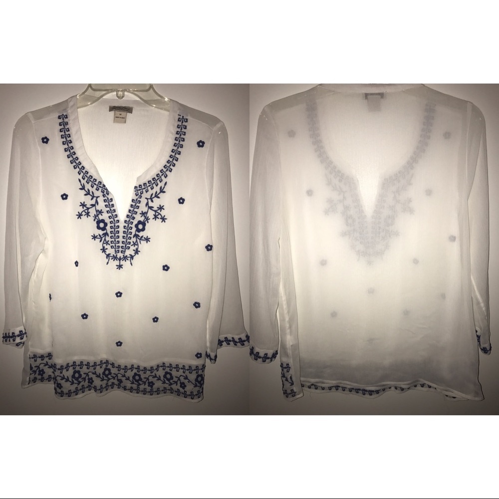 Lucky Brand Sheer Blouse